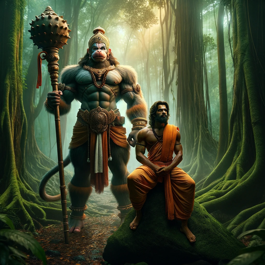 Hanuman Recounts the Incident of the Crow